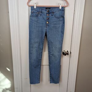 J.Crew | High Rise Button Fly Toothpick Jeans Size 27